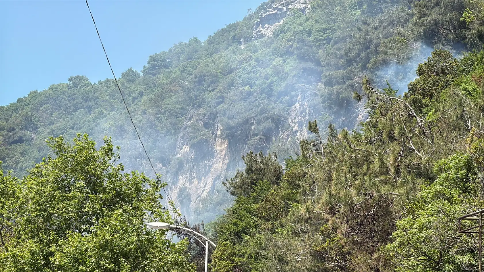 İnkumu'nda  turistik tesiste yangın