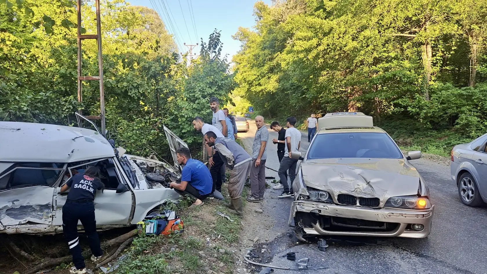 Kumluca yolunda kaza