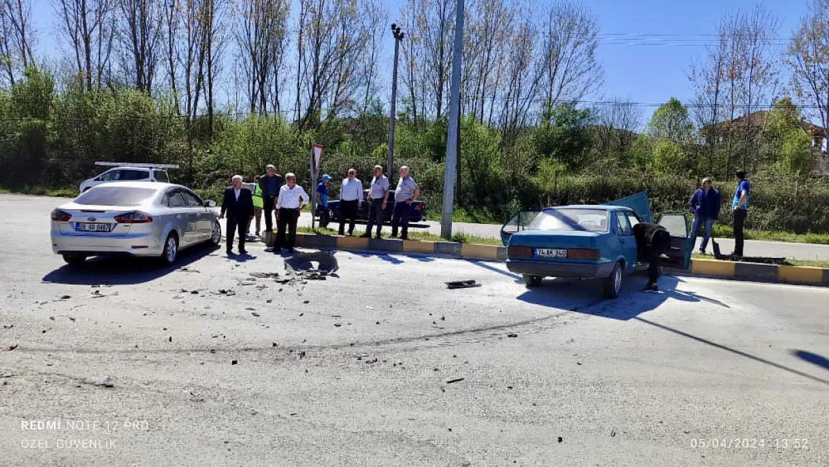 Terminal girişinde kaza