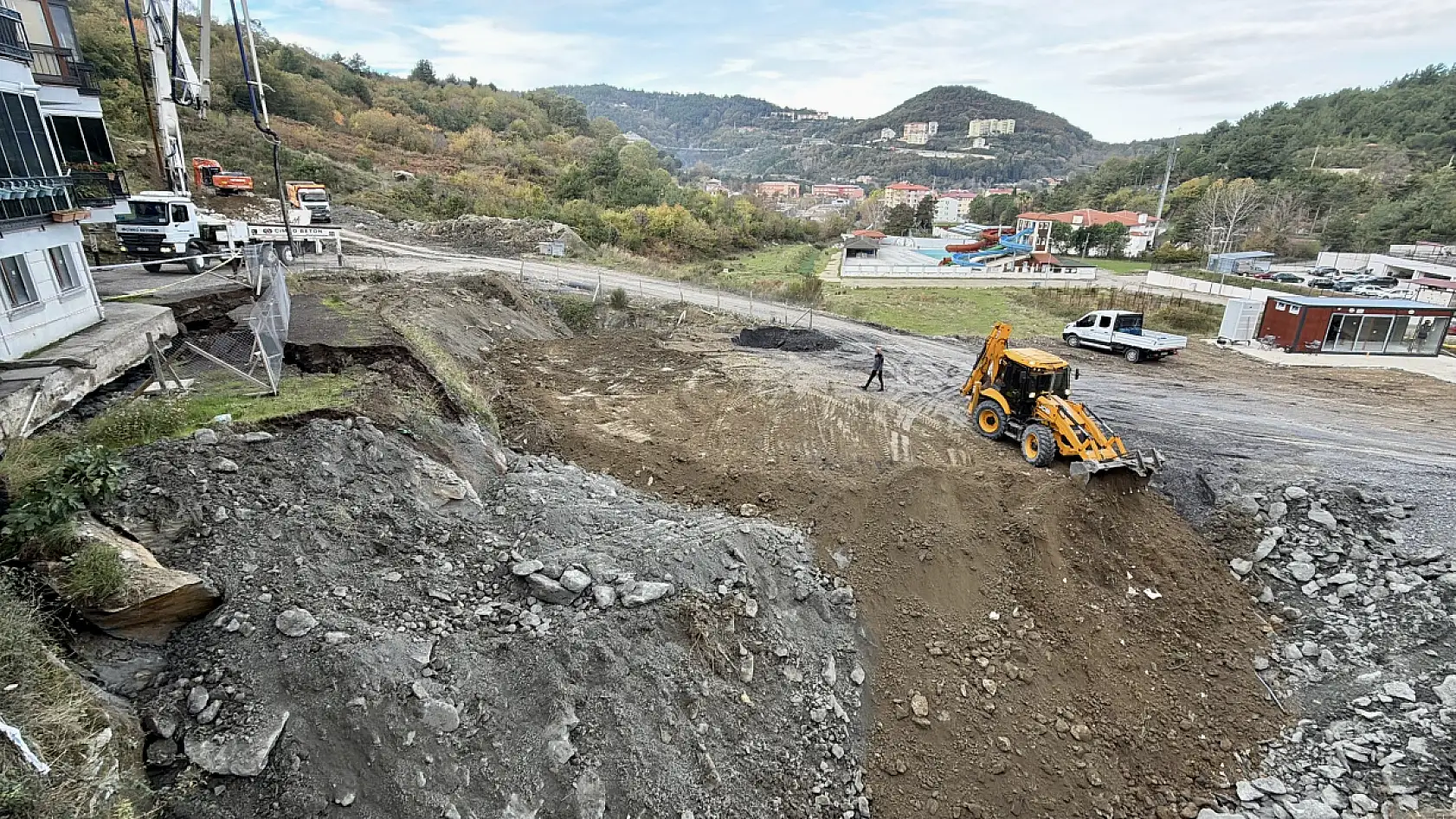 Çöken alanda çalışma