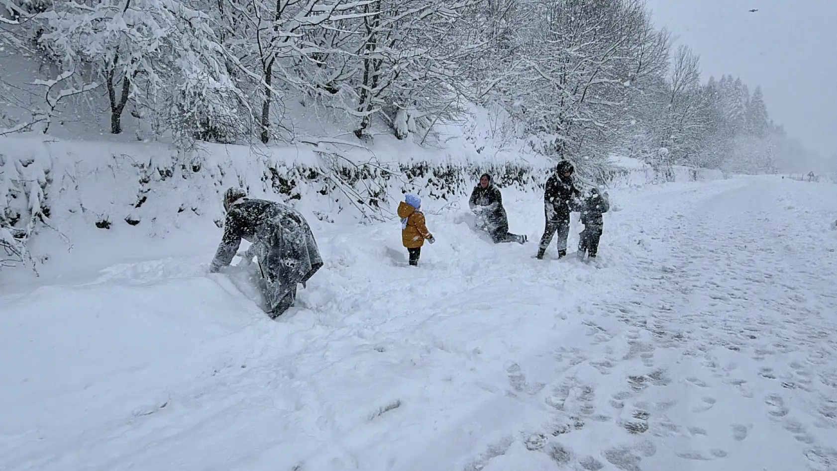 Zirvede kar manzarası