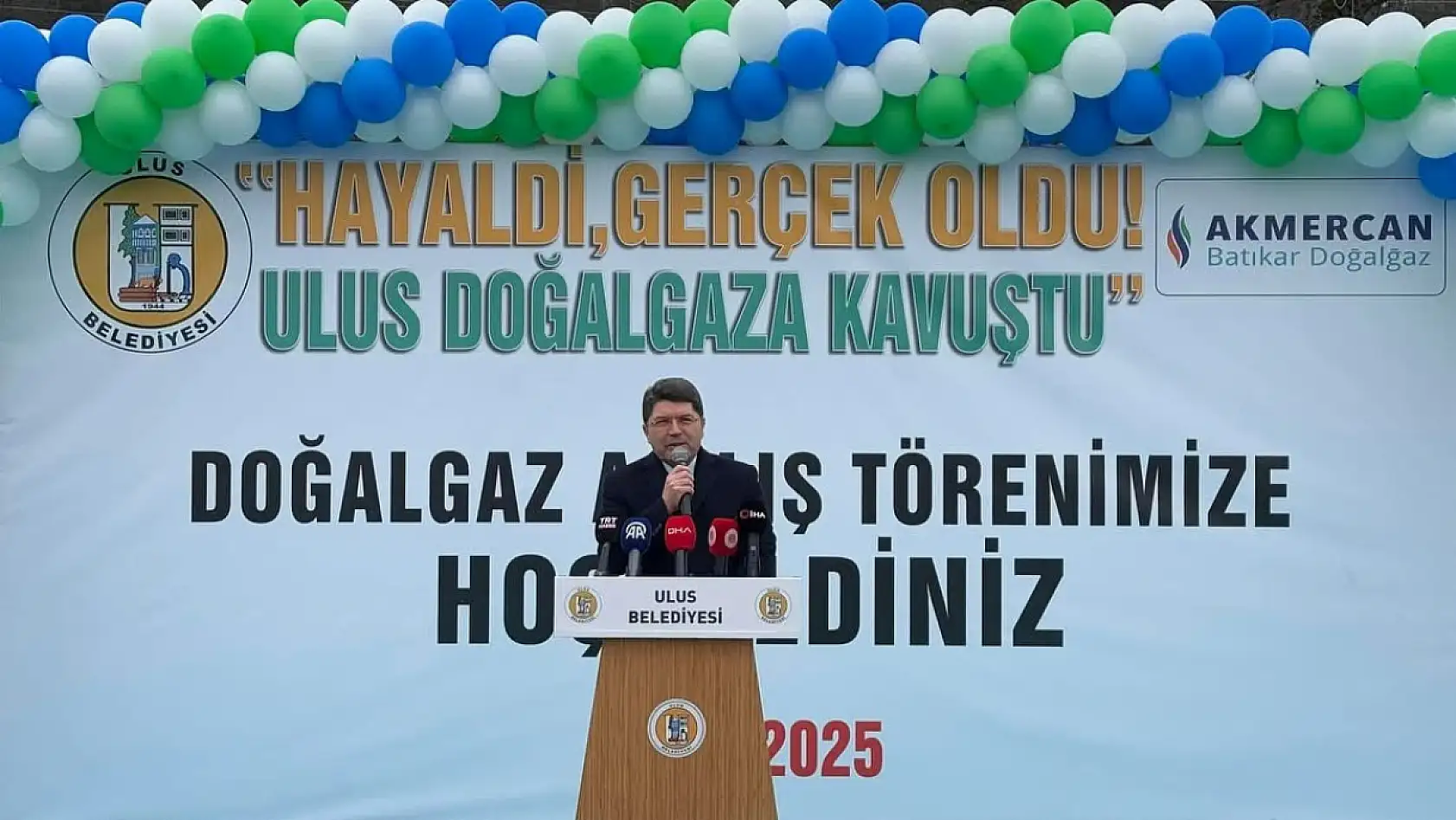 Ulus'ta Doğalgazın ilk ateşi yandı