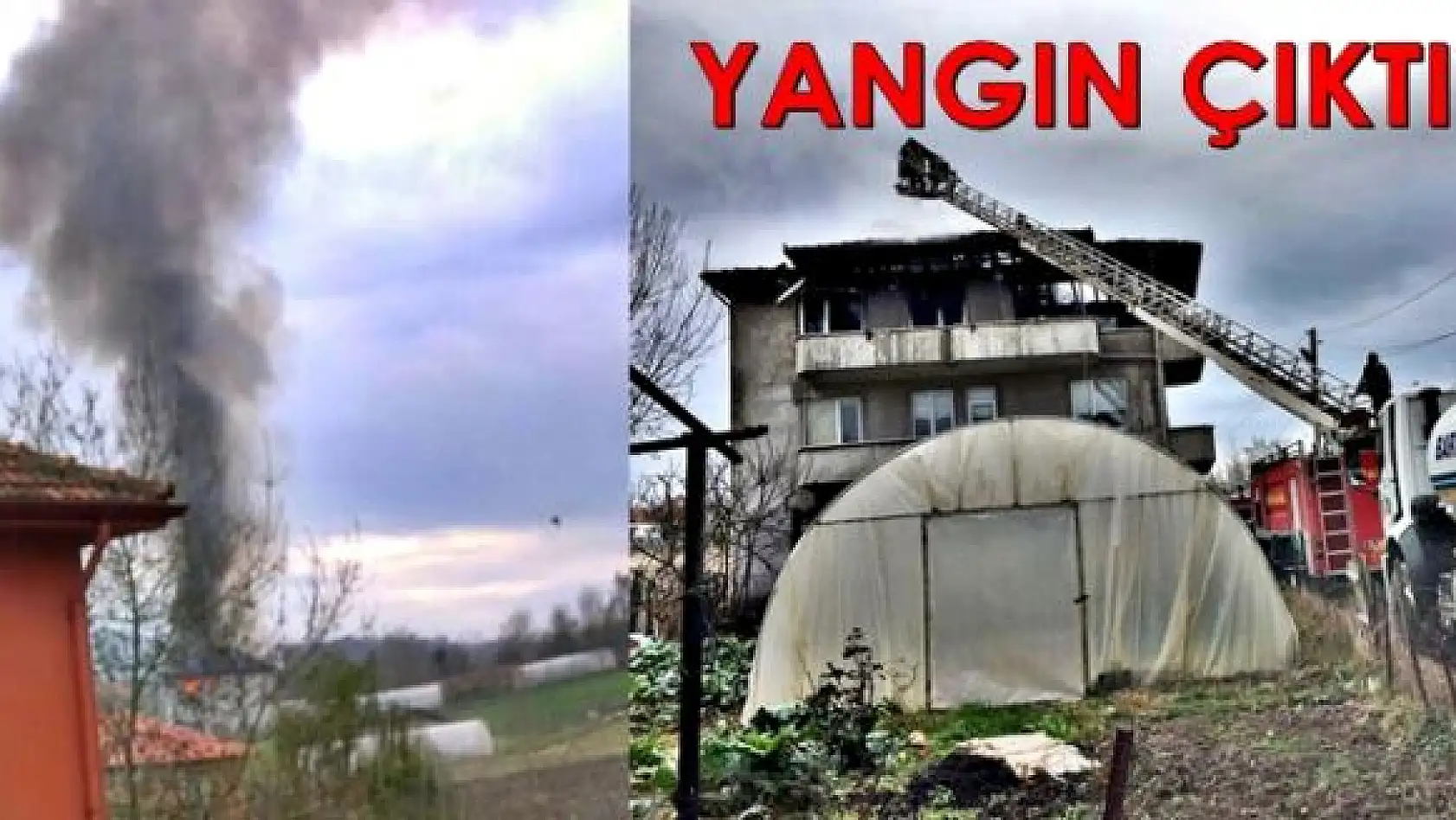 3 Katlı evin çatısında yangın çıktı