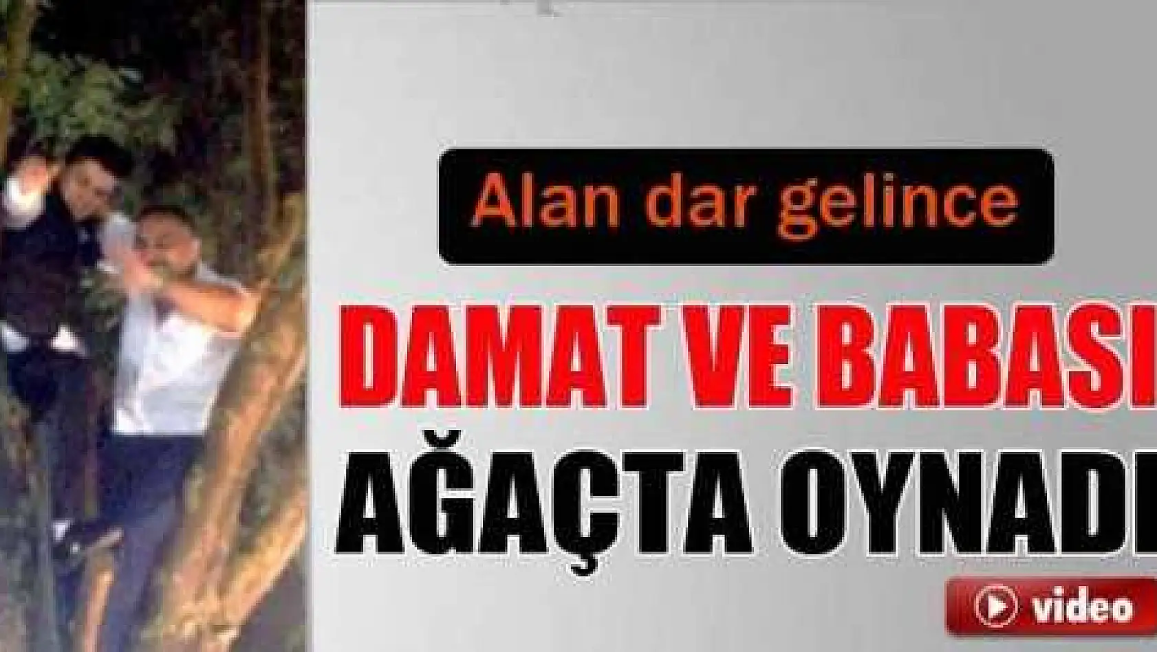 ALAN DAR GELİNCE DAMAT VE BABASI AĞAÇTA OYNADI