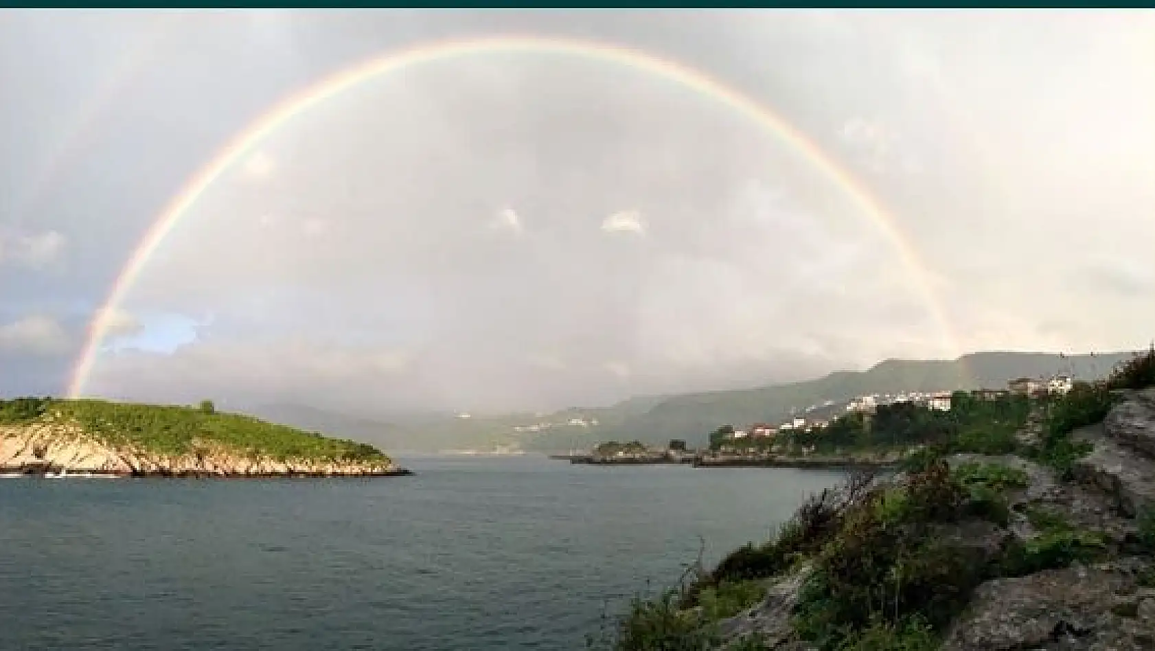 Amasra'da Eşsiz Gökkuşağı Manzarası
