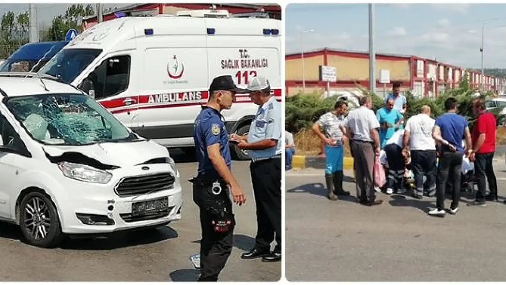 Arabanın çarptığı kadın ağır yaralı