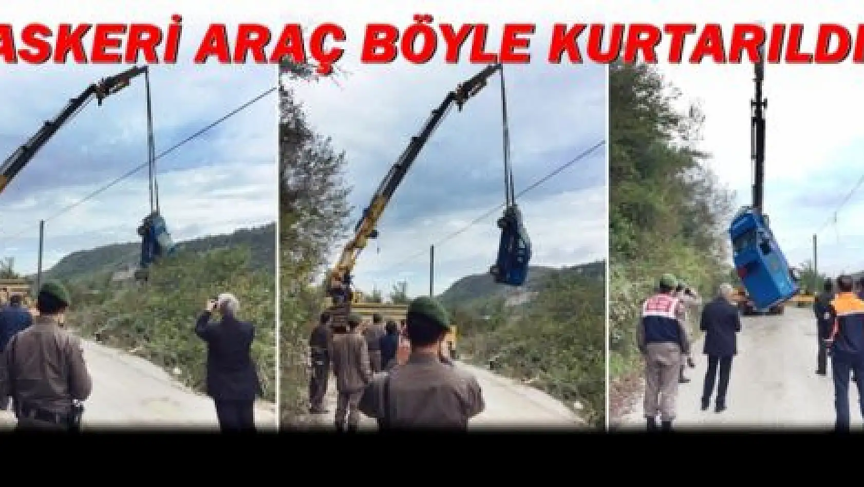 Askeri araç ırmağa uçtu
