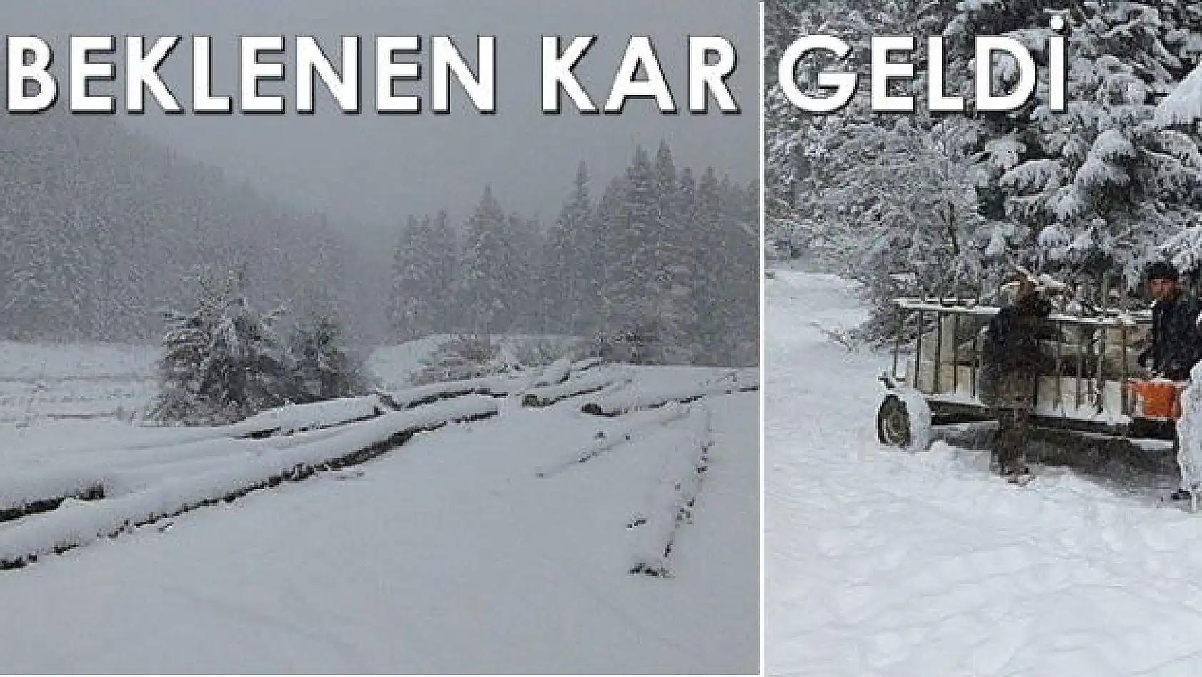 Bartın'da beklenen kar başladı