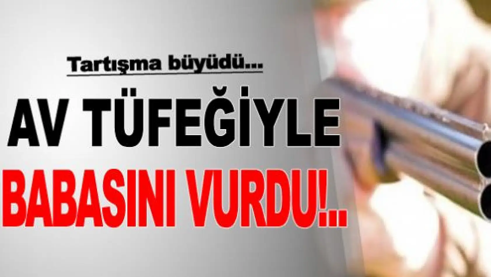Bartın'da cinayet, Babasını Av Tüfeğiyle vurdu