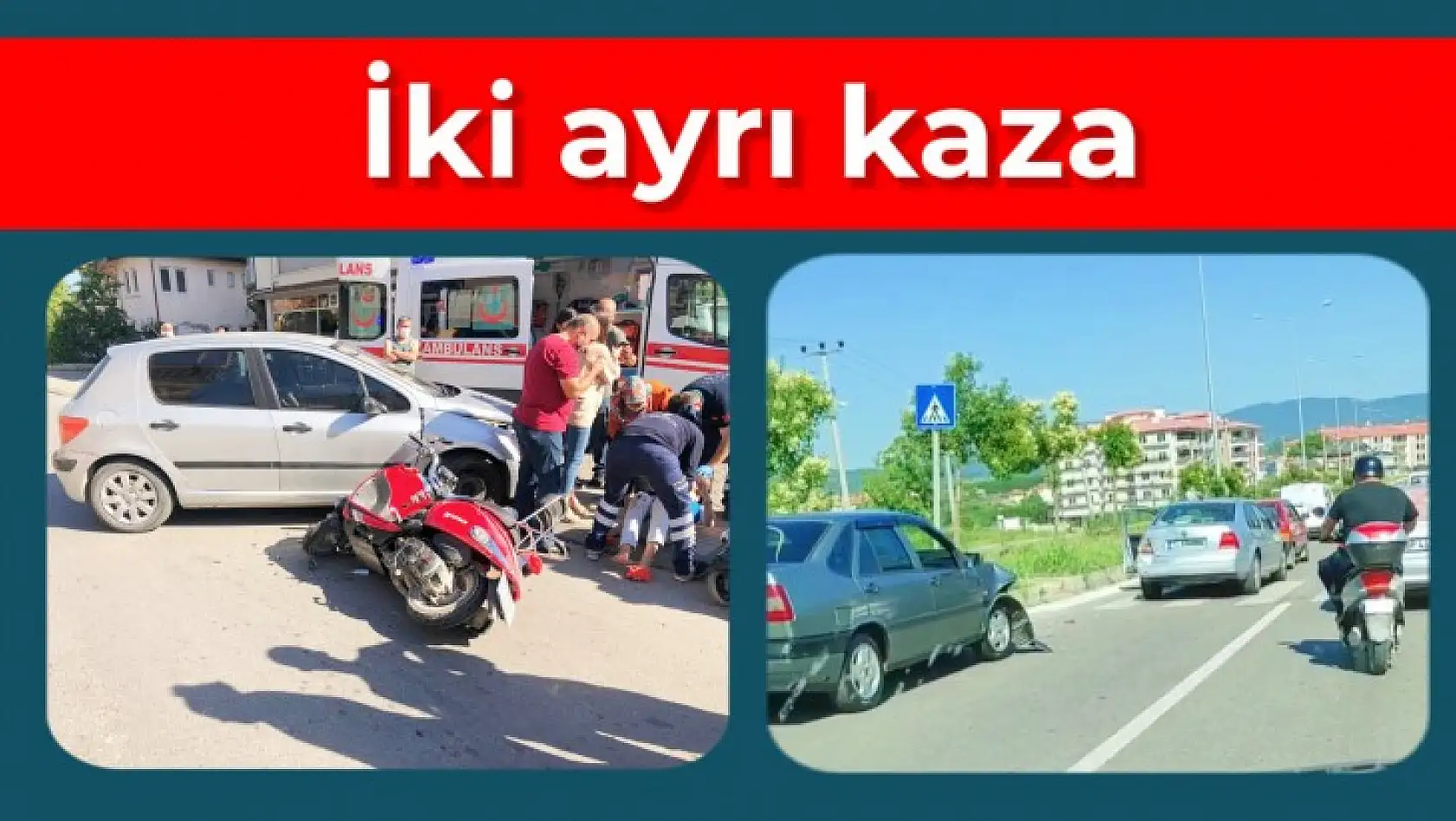 Bartın'da iki ayrı kaza