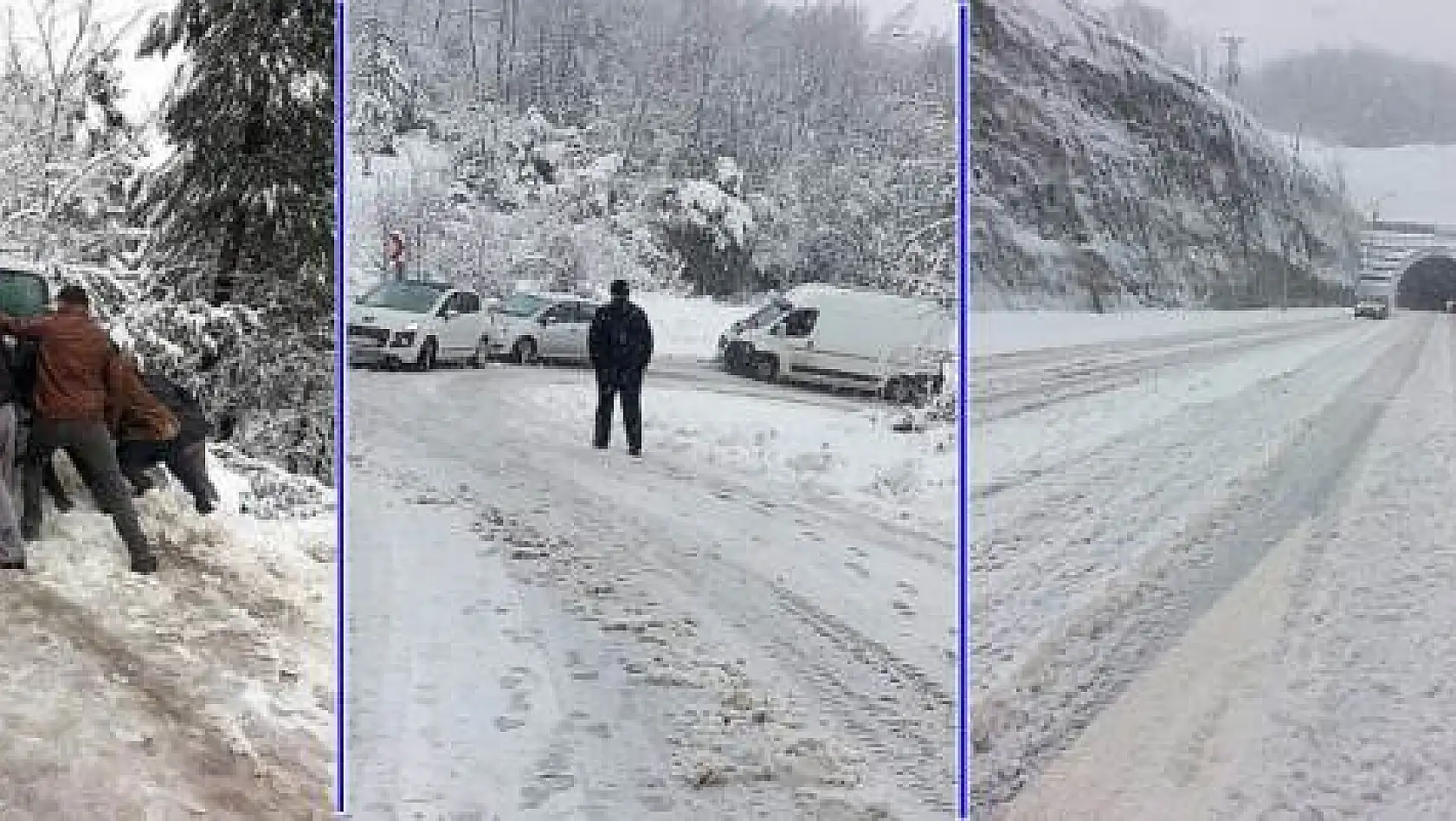 Bartın'da kar manzaraları