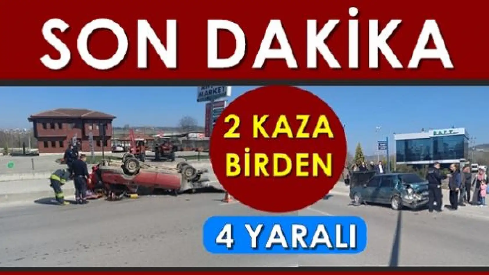 Bartın'da kazalar peş peşe, 4 yaralı