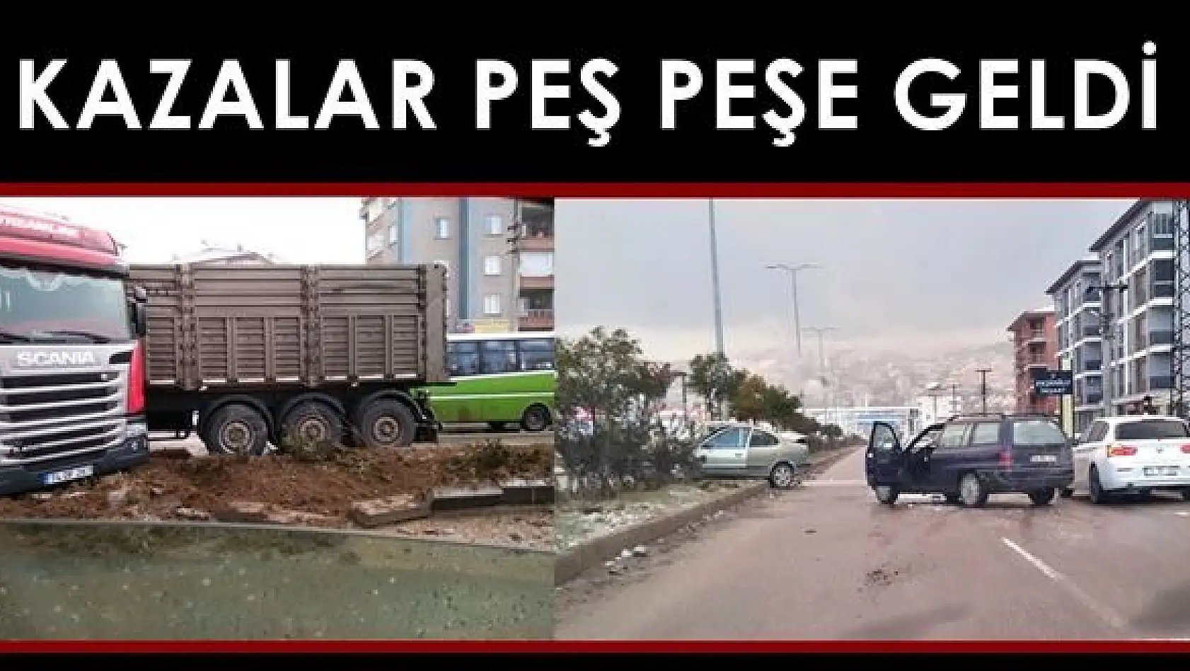 Bartın'da kazalar peş peşe