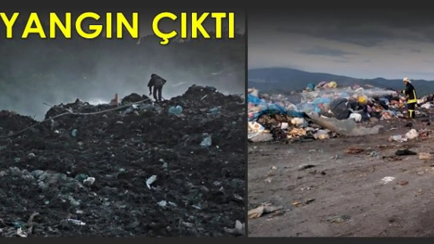 Bartın şehir Çöplüğünde yangın 