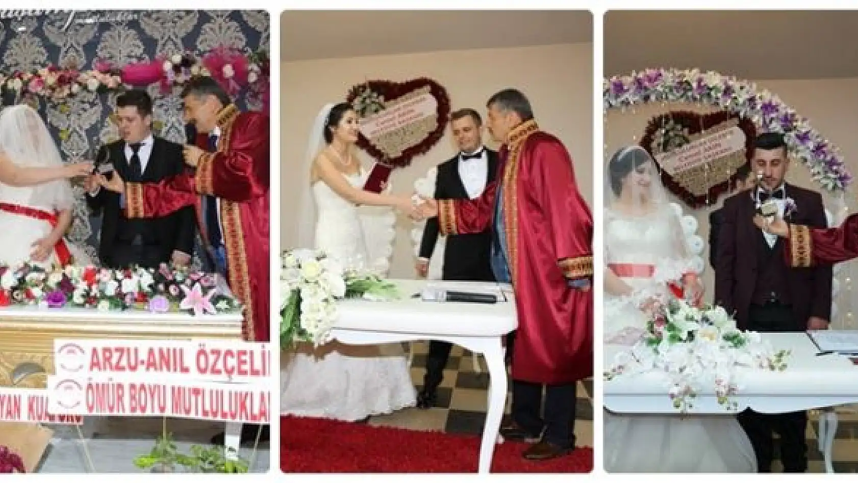 Başkan çiftlere mutluluklar diledi