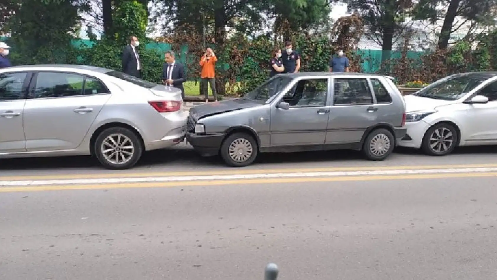 Bulvarda zincirleme kaza