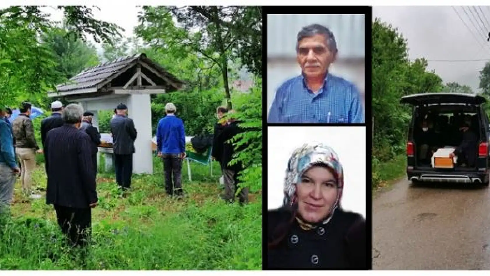 Celal Hoca ve gelini son yolculuğuna uğurlandı