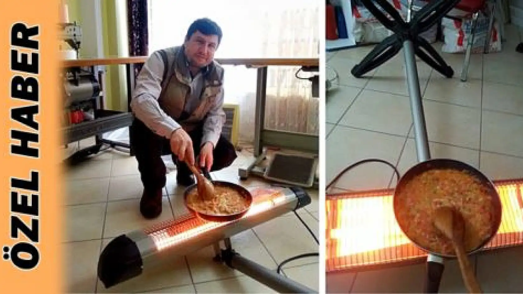 Elektrikli ısıtıcıda menemen keyfi