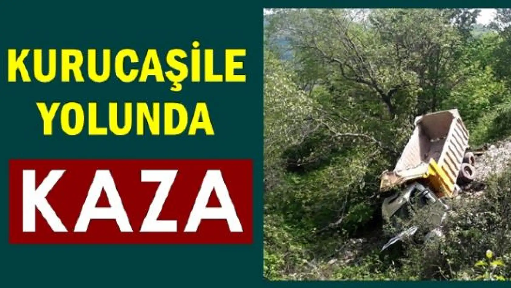 Hafriyat kamyonu şarampole devrildi