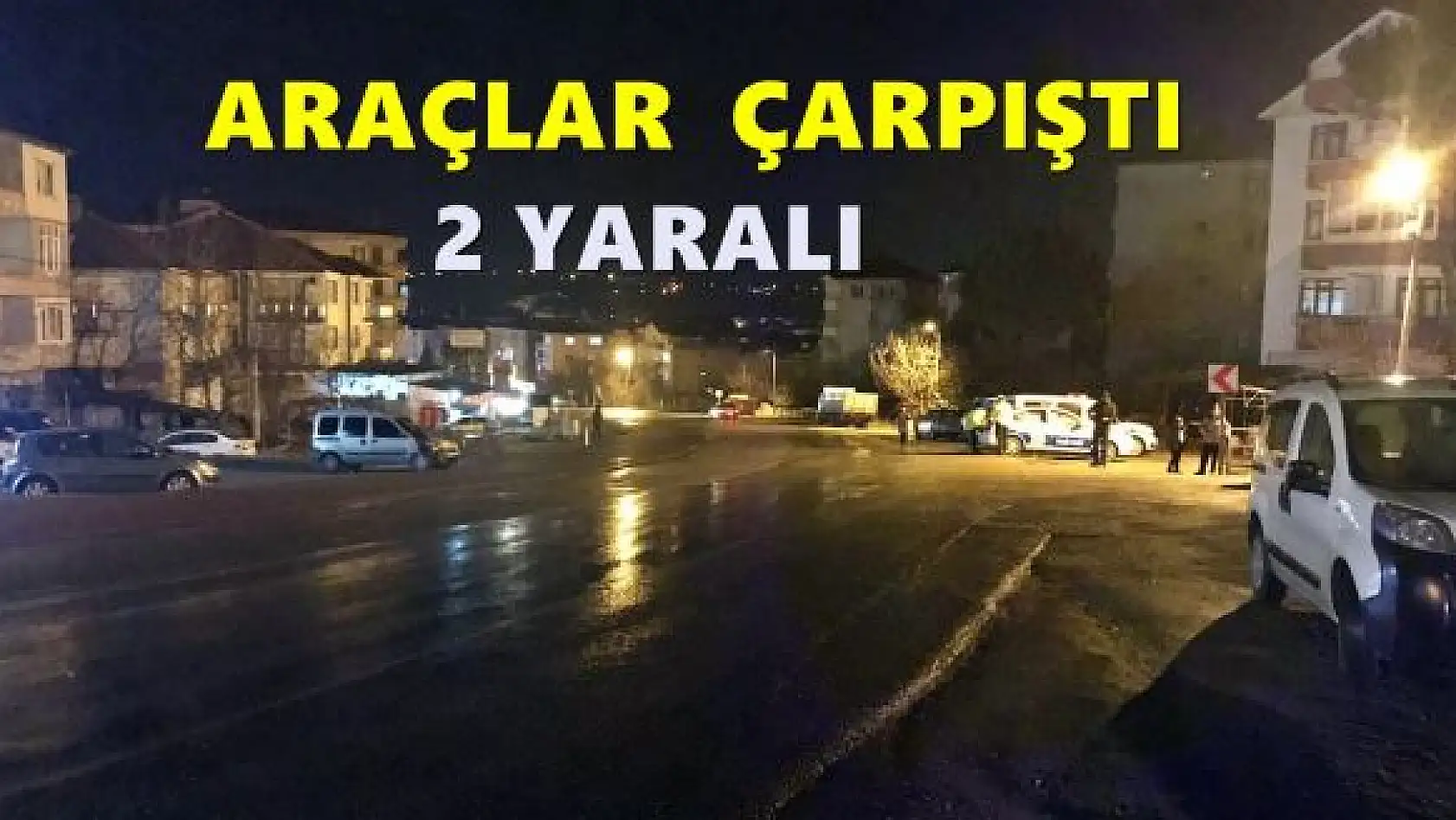 İki araç çarpıştı, 2 yaralı