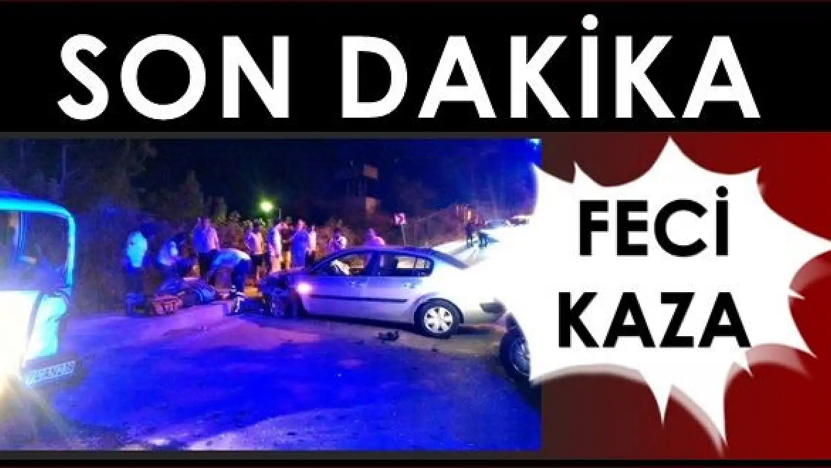 İki araç kafa kafaya çarpıştı