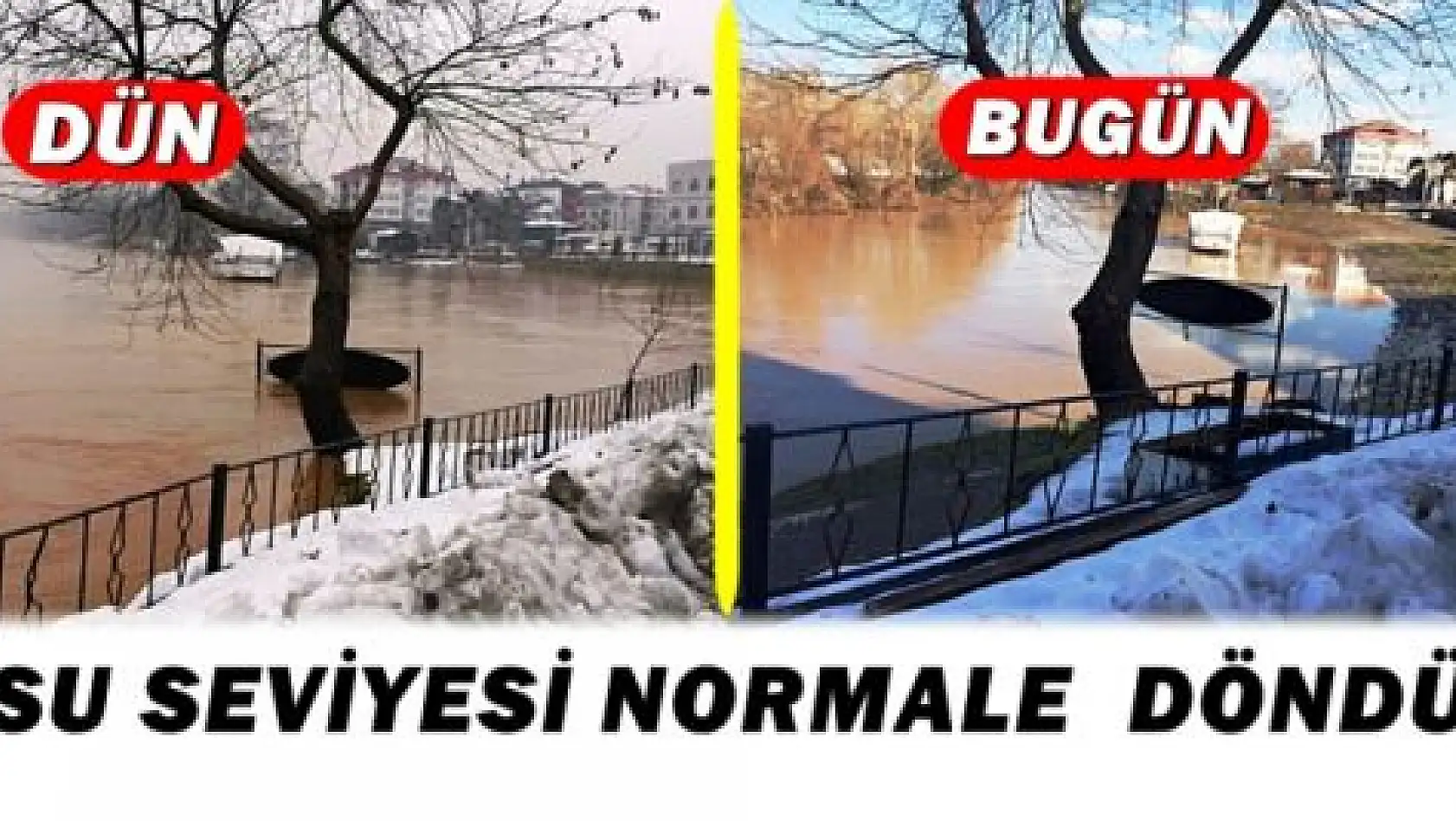 Irmakta su seviyesi normale döndü