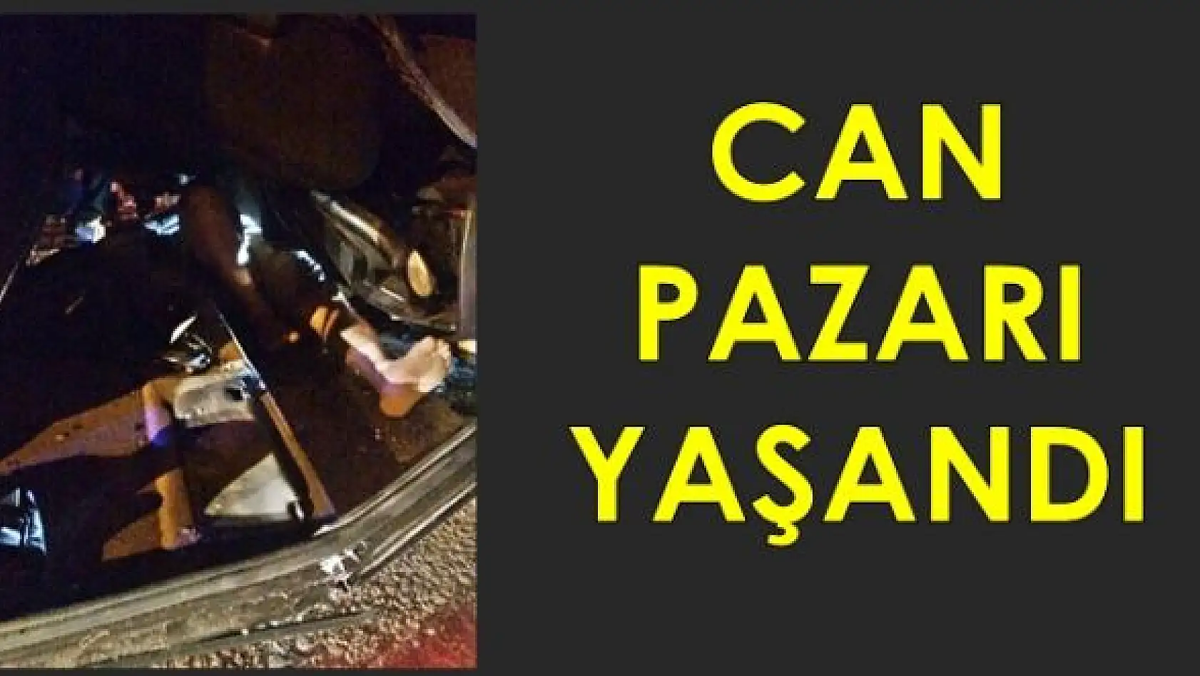 Kamyona çarparak takla attı