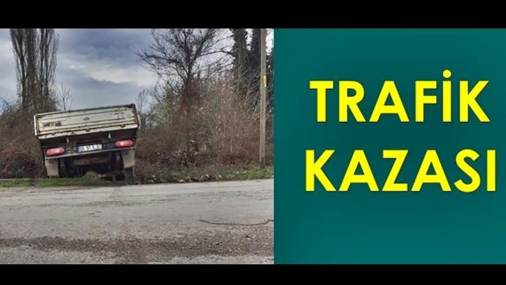 Kamyonet şarampole devrildi