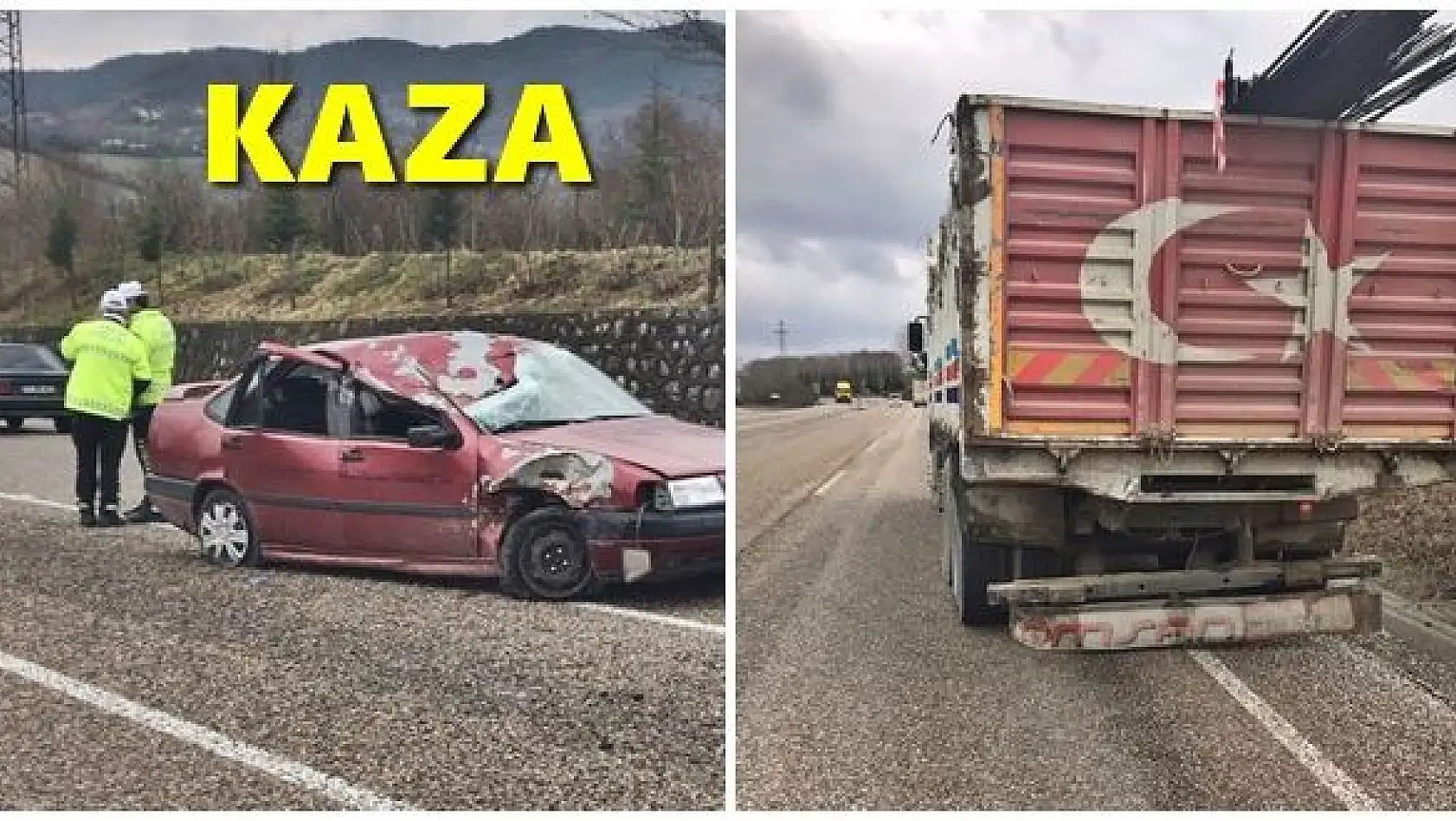 Kamyonun altına girdi