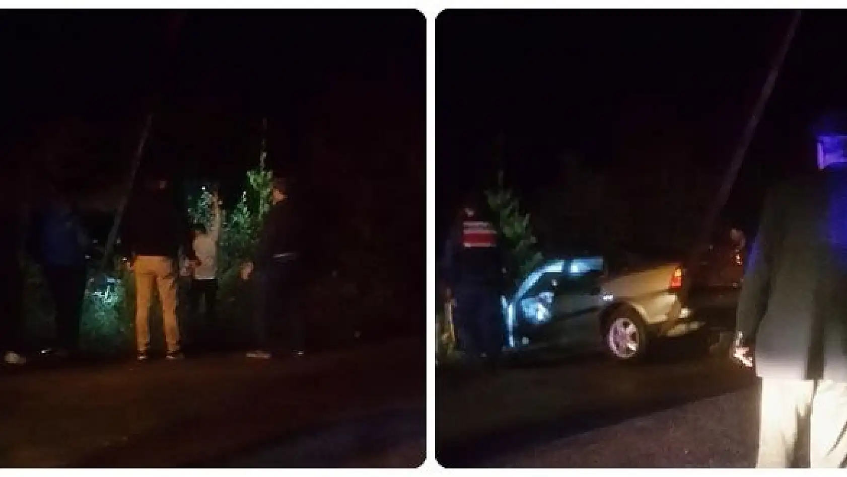 Kayan otomobil şarampole uçtu