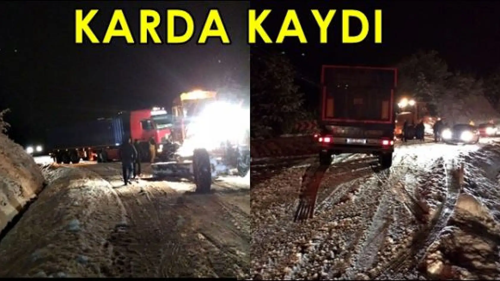Kayan Tır ulaşımı aksattı