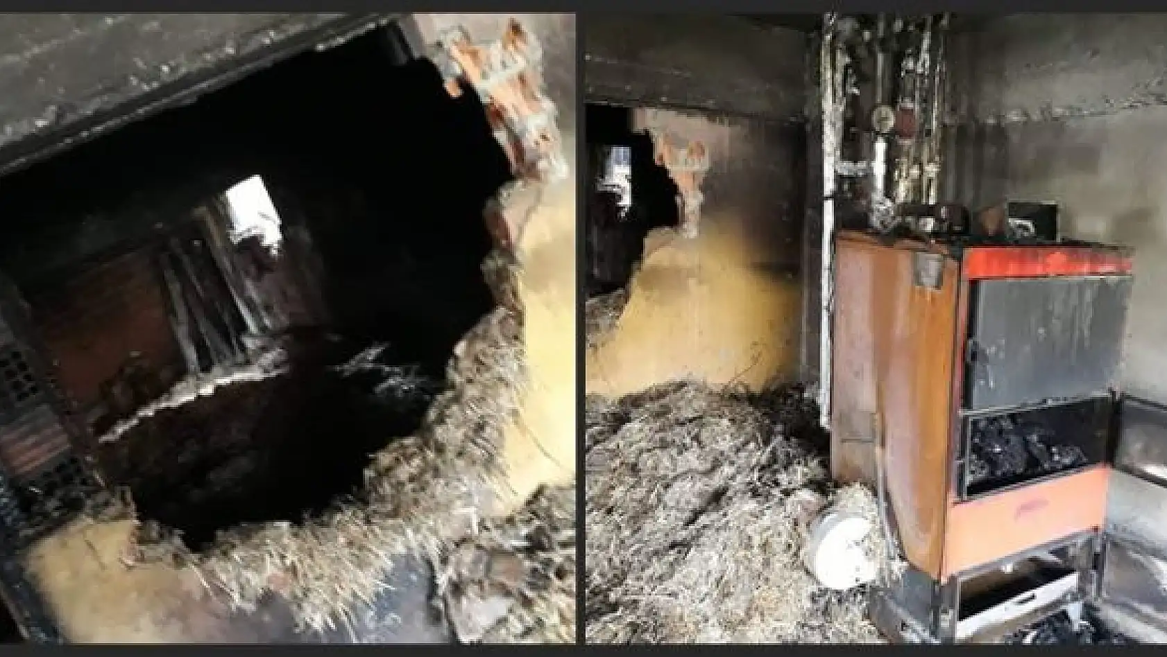 Kazan dairesinde yangın çıktı