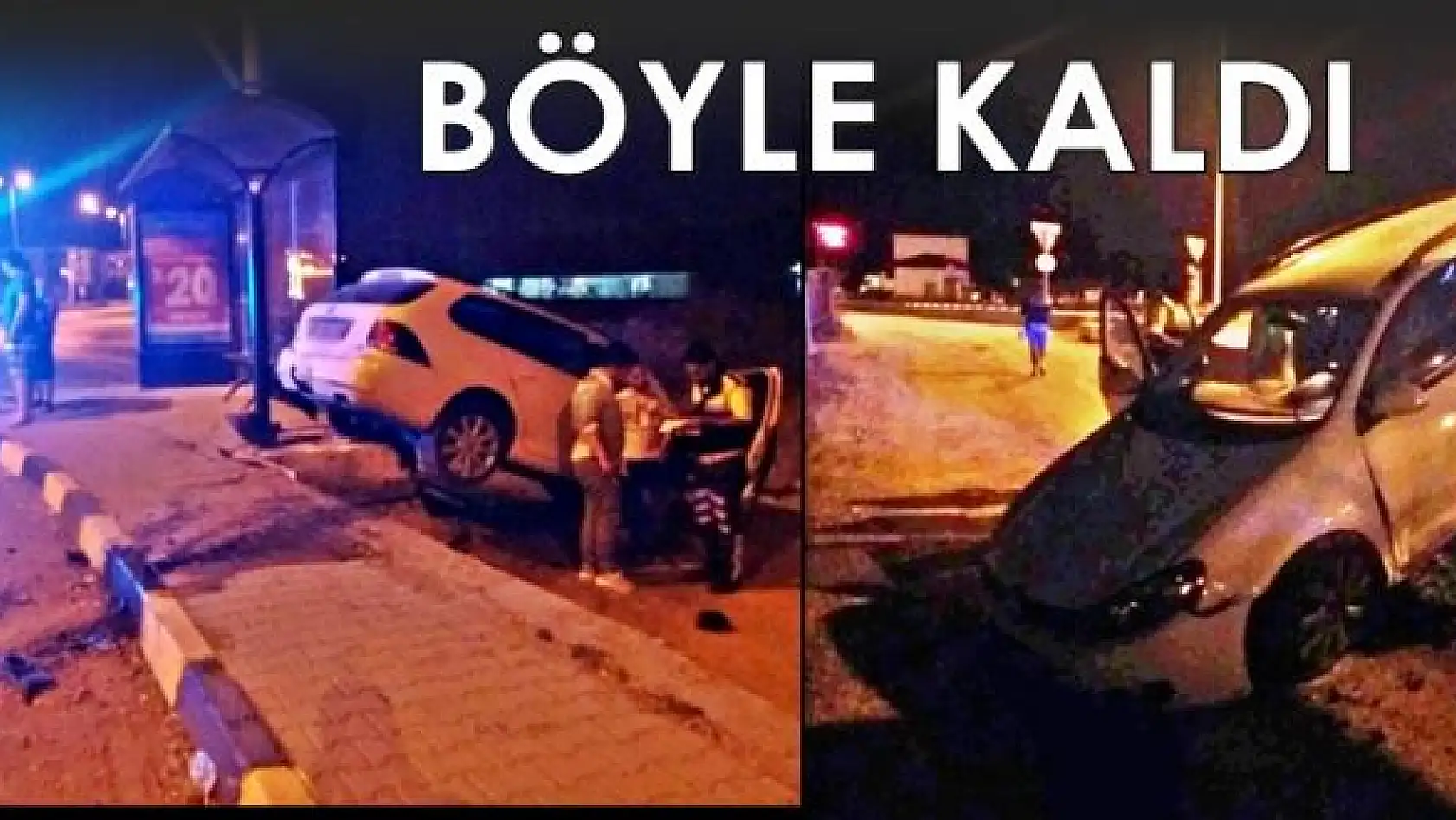 Kontrolden çıkıp yan yola düştü