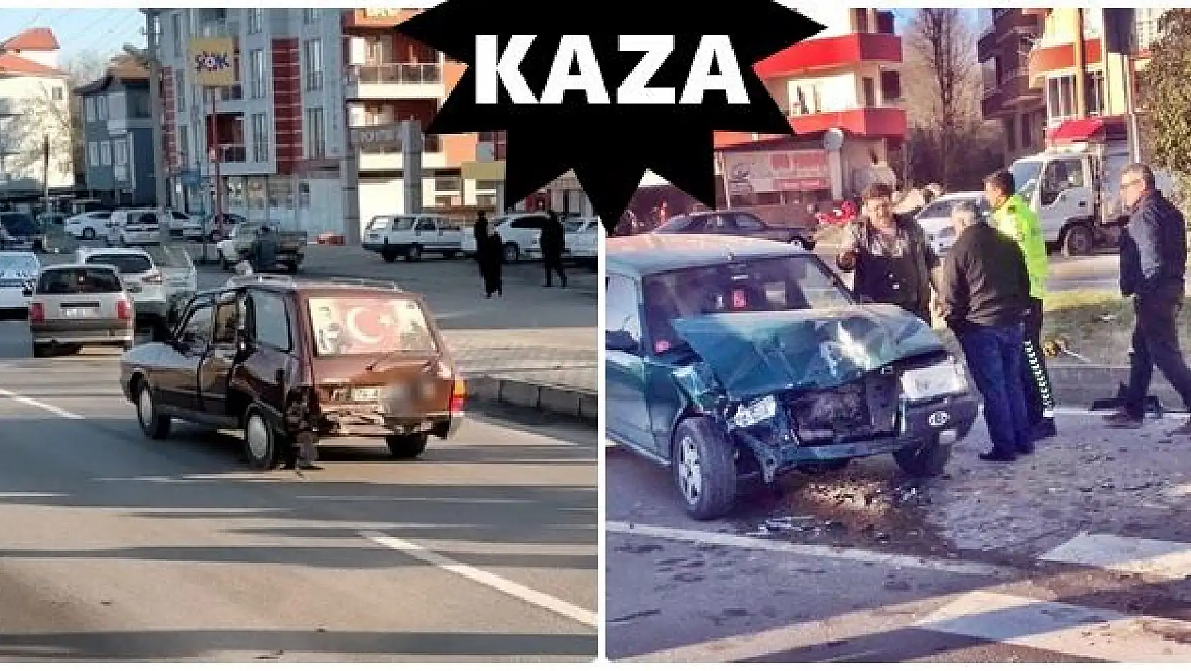 Köpeğe çarpmamak için durdu, kaza oldu