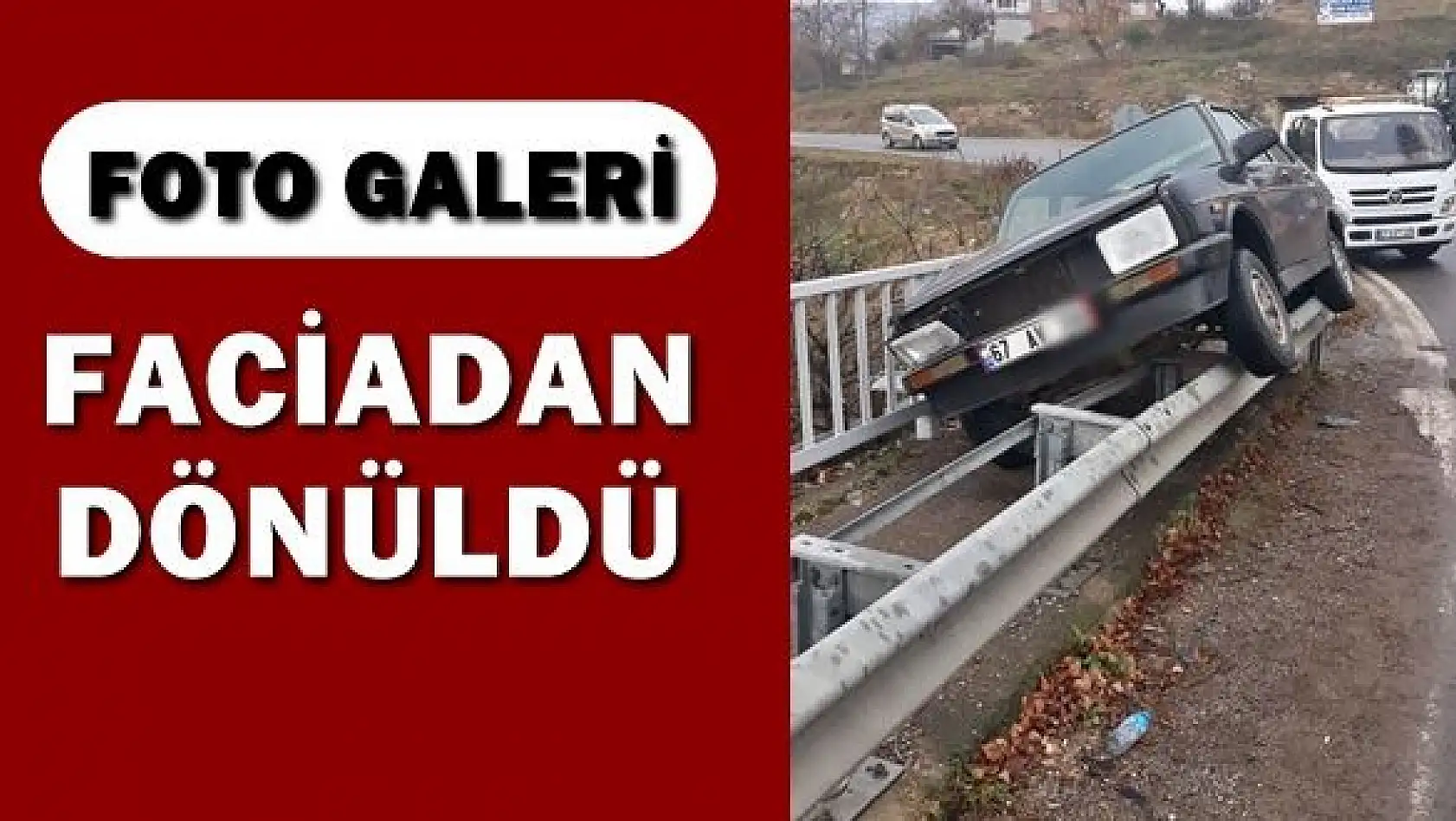 Köprüde bariyerlerin üzerine çıktı
