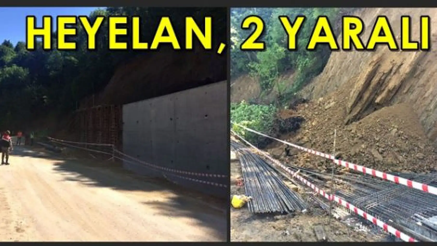 Kurucaşile yolunda heyelan