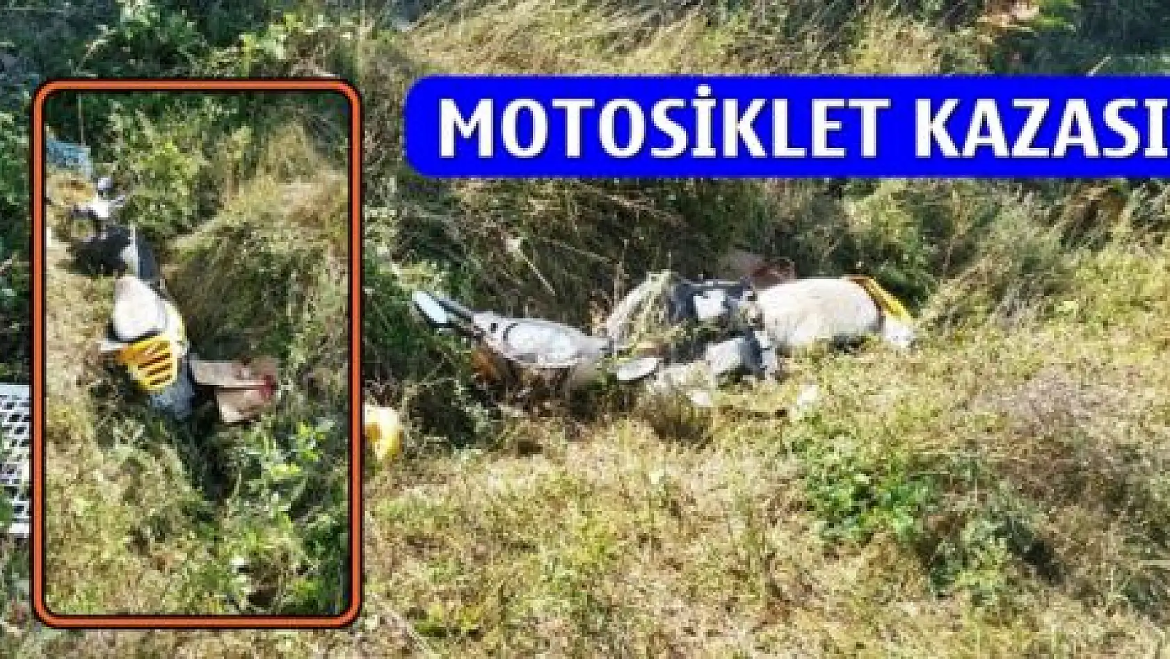 Motosiklet devrildi, 2 yaralı
