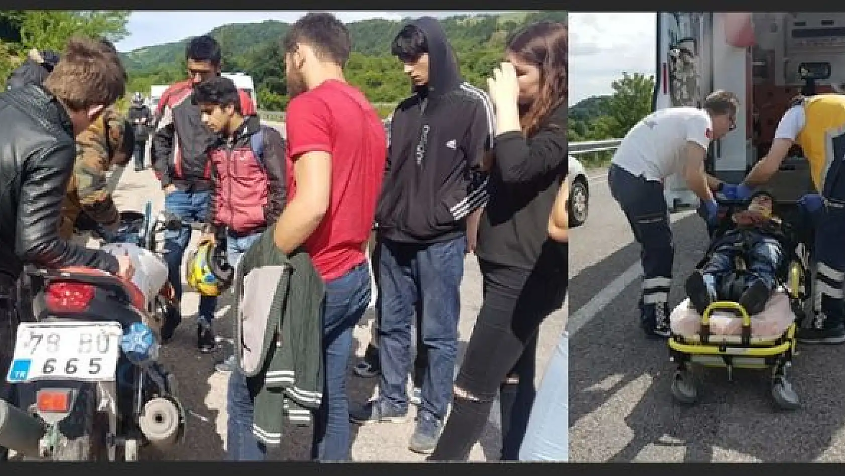 Motosiklet kazası, 1 yaralı