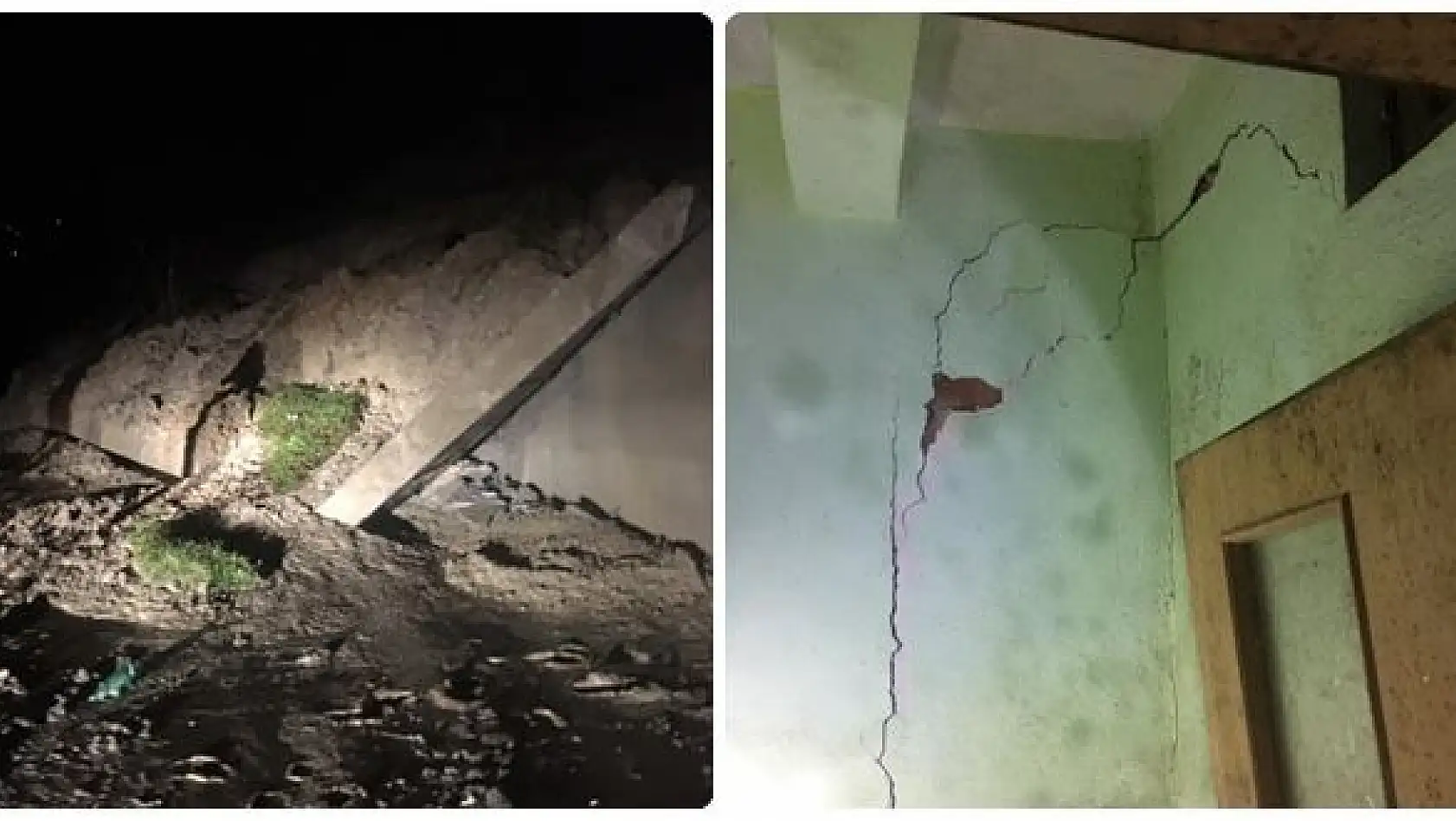 O köyde heyelan, ev boşaltıldı 