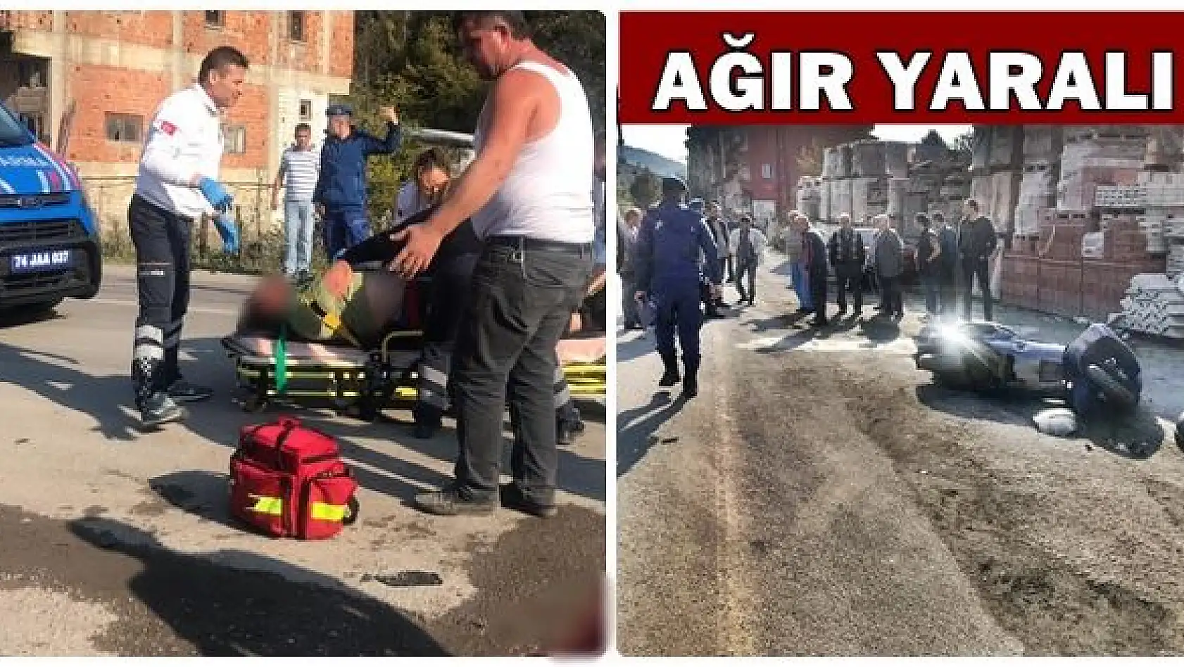 Otomobil ile motosiklet çarpıştı, 1 yaralı