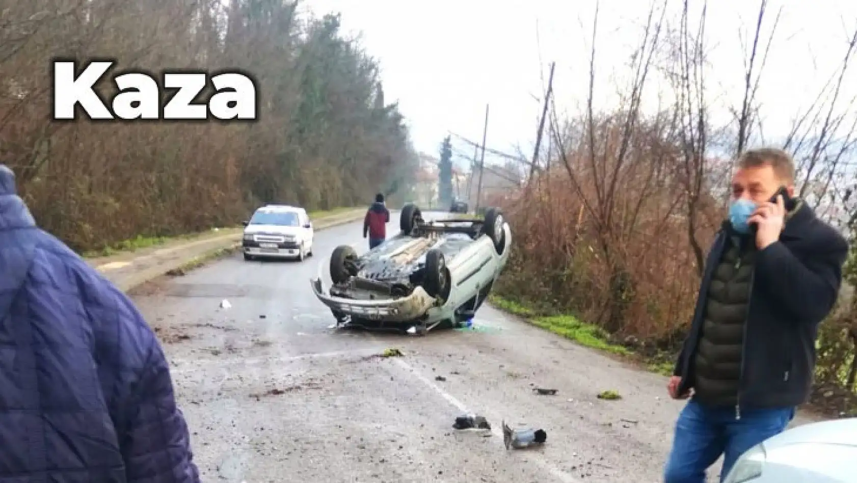Otomobil takla attı