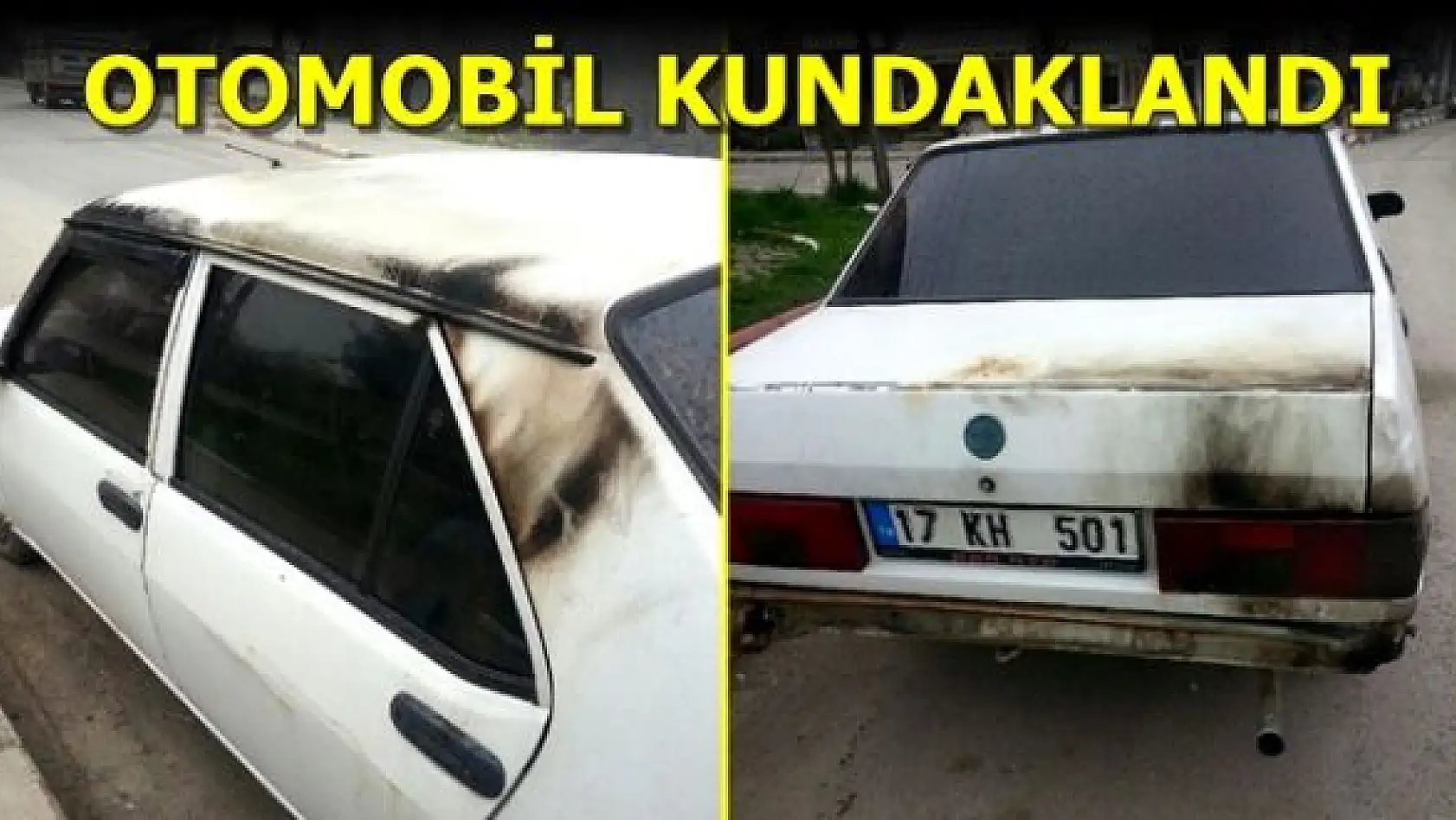 Park halindeki otomobil kundaklandı
