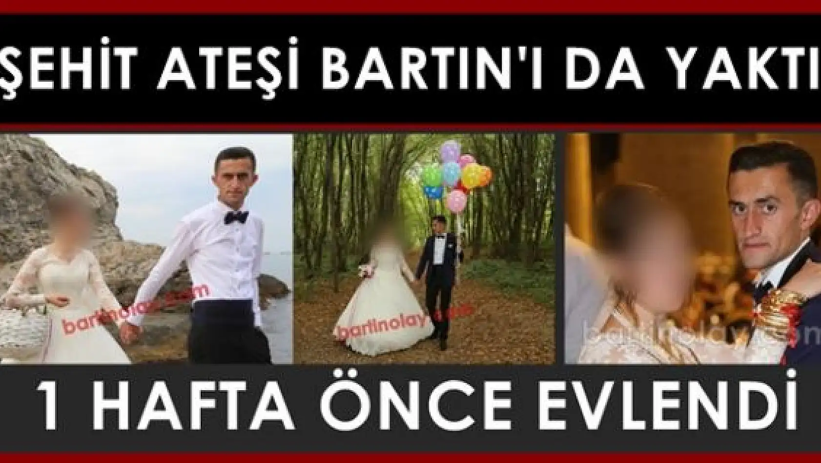 Şehit ateşi Bartın'ı da yaktı