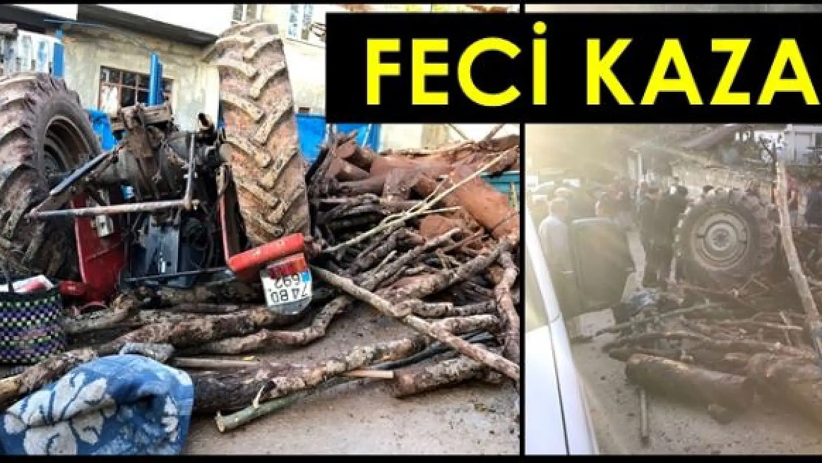 Traktör Devrildi, biri ağır 4 Yaralı
