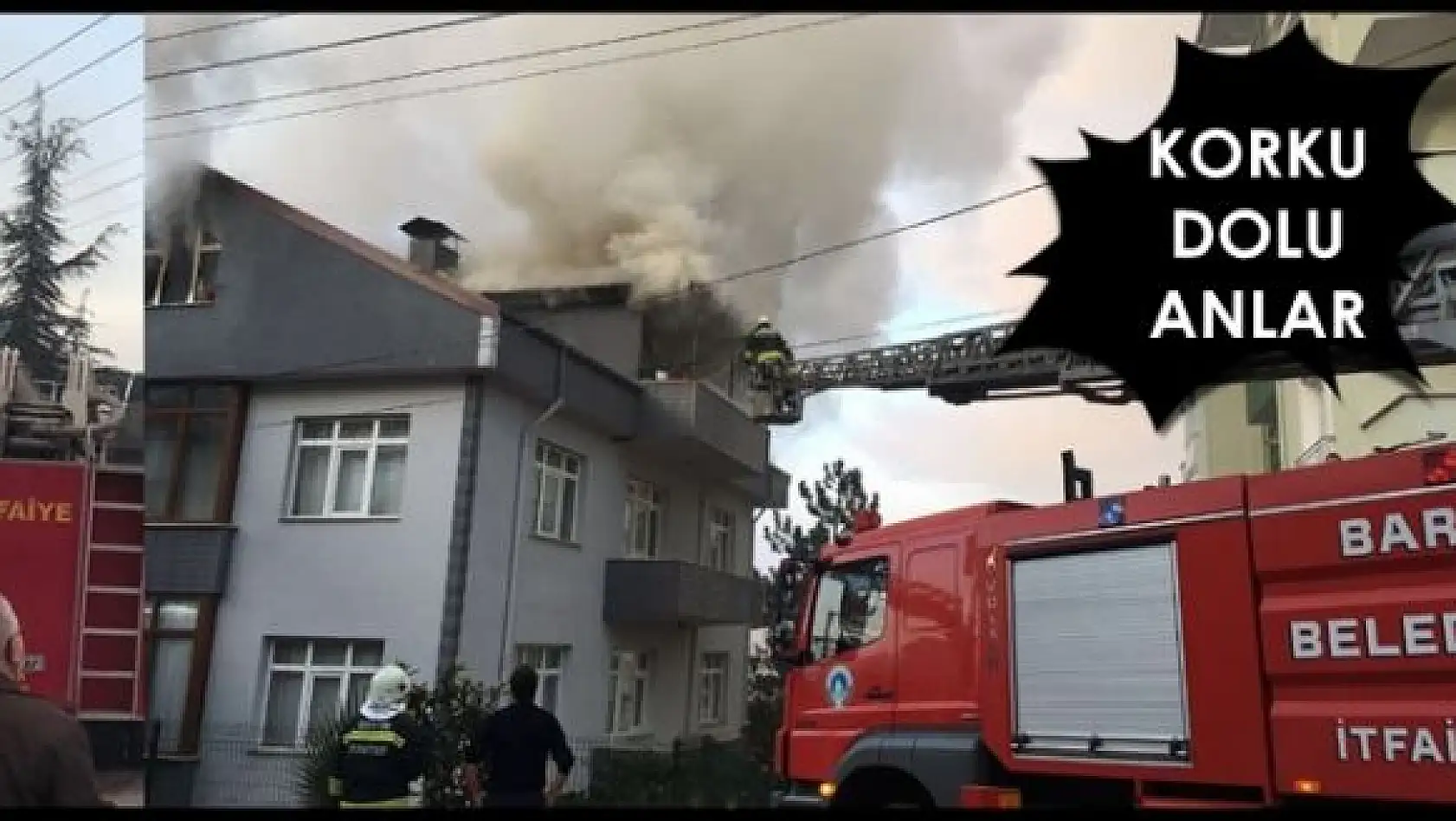 Yanan evden son anda kurtarıldı