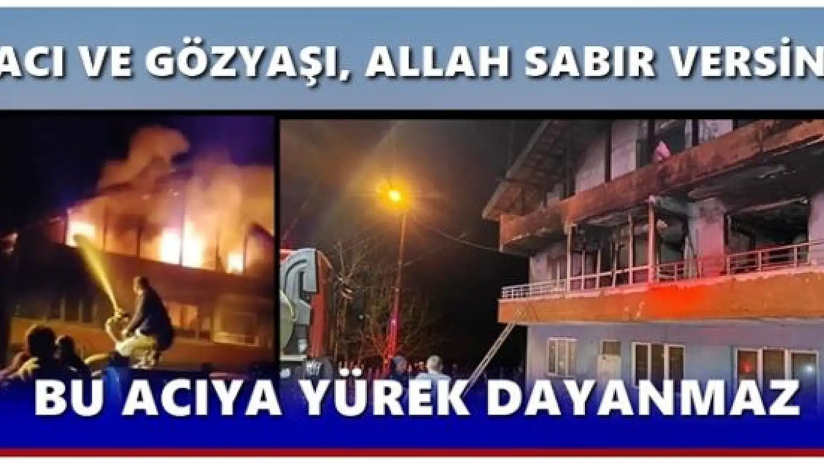 Yangından geriye acı ve gözyaşı kaldı