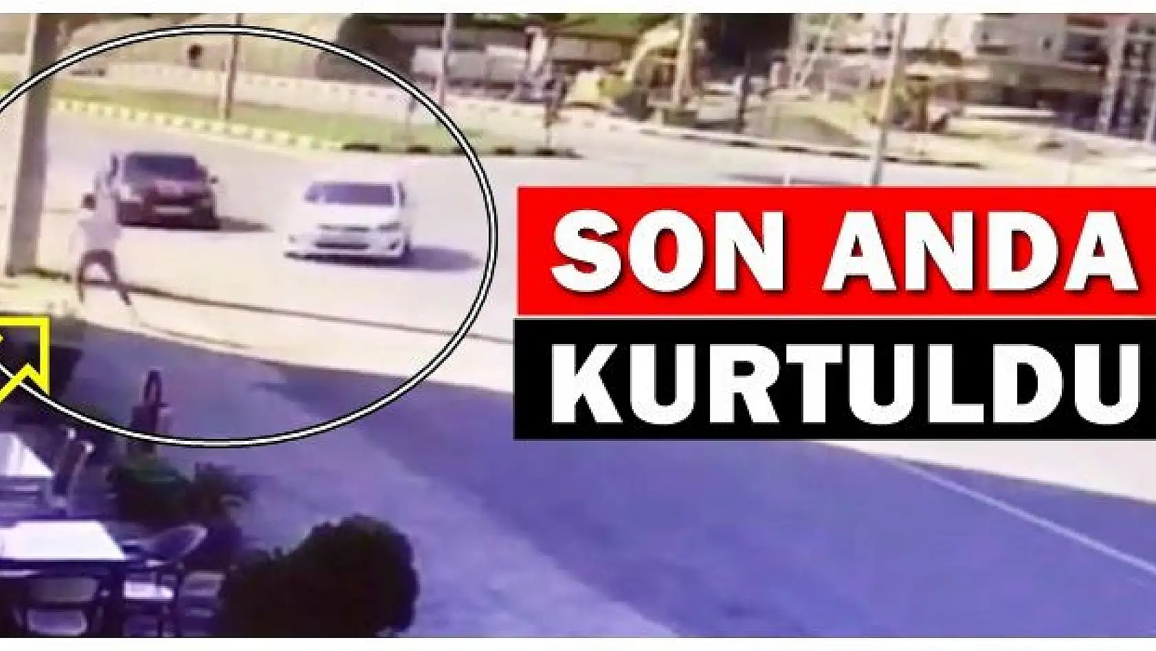 Araçlar çarpıştı, son anda kurtuldu