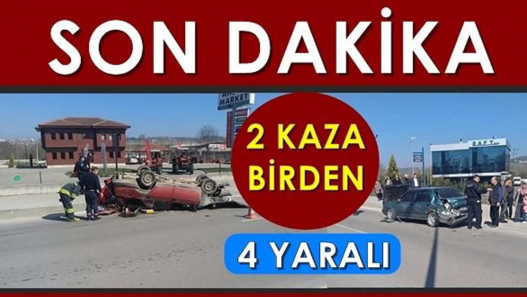 Bartın'da 2 ayrı kaza, 4 yaralı