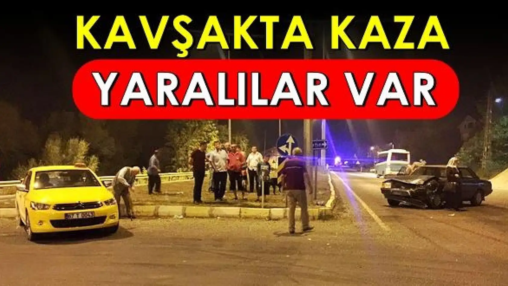 Bartın'da ticari taksi ile otomobil çarpıştı