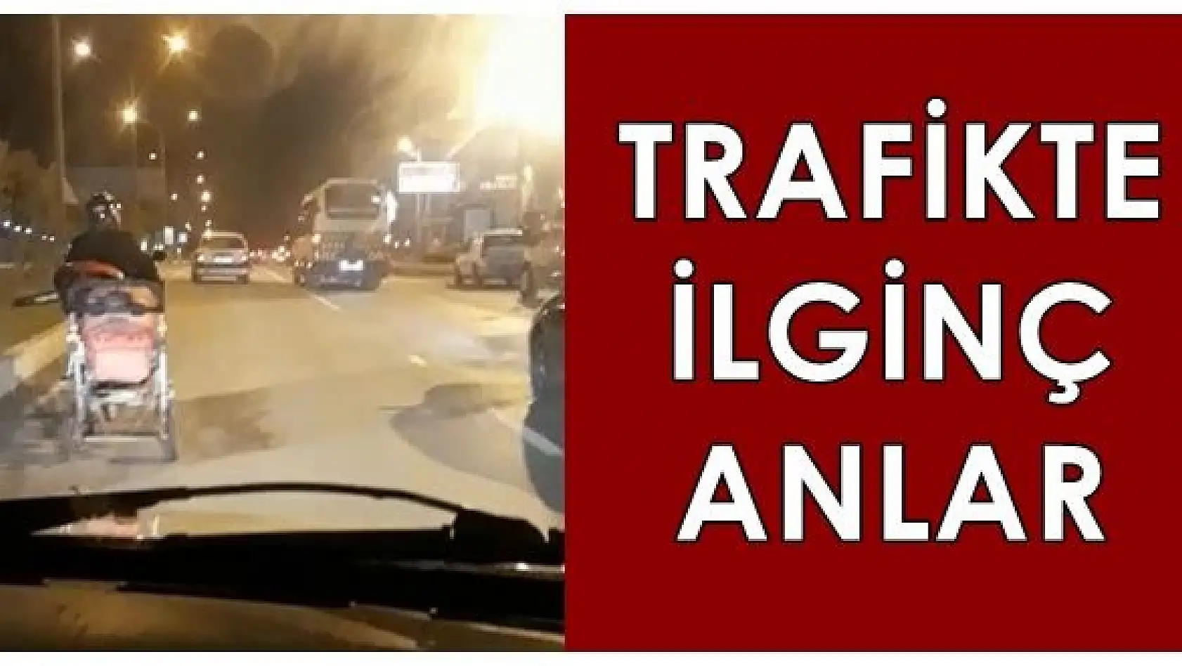 Bartın'da trafikte ilginç görüntü